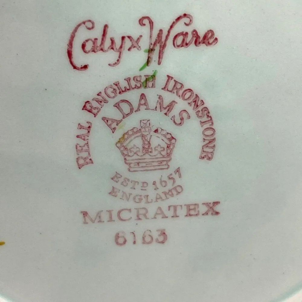 Vintage Adams England Calyx Ware 6